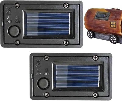 Batterijdoos Zonnepaneel - Batterijbehuizing - Buitenverlichting Repareren - Automatisch Waterdicht - 2 Stuks - Zwart