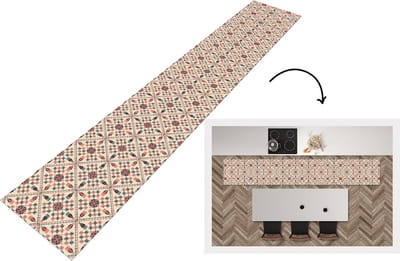 Keukenloper - Loper keuken - Abstract - Bloemen - Design - 300x50 cm - Keukenloper vinyl