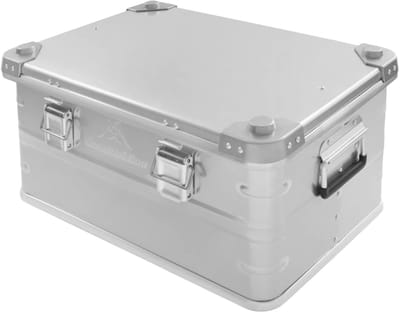 Outdoor opbergbox (50 L) – Voor reizen, camping en picknicks – rechthoekige afsluitbare koffer met handgrepen en siliconen afdichtingsstrip – kunststof – (kleur niet gespecificeerd)