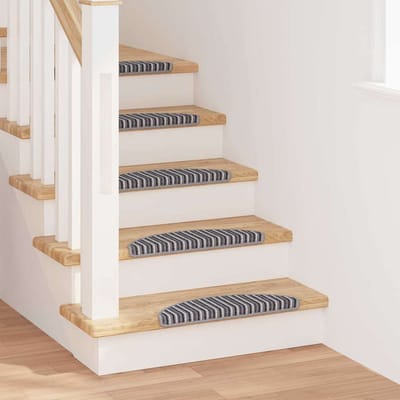 vidaXL - Zelfklevende - trapmatten - 15 - st - 56 - x - 17 - x - 3 - cm - Non-Slip - Grijs