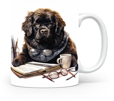 Mok Newfoundland Beker voor koffie of tas voor thee, cadeau voor dierenliefhebbers, moeder, vader, collega, vriend, vriendin, kantoor, opa, oma, hond, kerst, sinterklaas, verjaardag