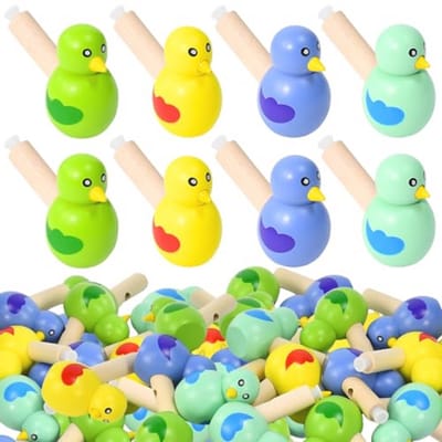 24 Houten Vogelfluitjes voor Kinderen – Feestfluitjes voor Verjaardag, School en Cadeaus