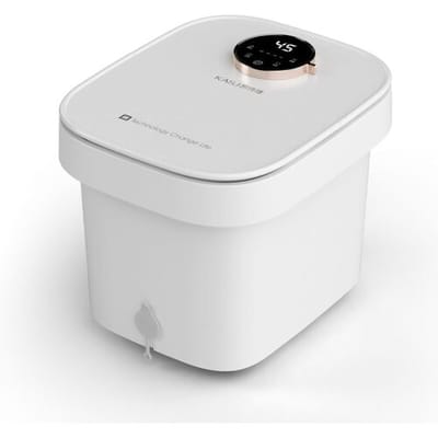 KASJ T6 Elektrische voetbadmassage met 4 roterende rollen & 2 hielpuncten acupressuur – Instelbare temperatuur, timer, gemakkelijke