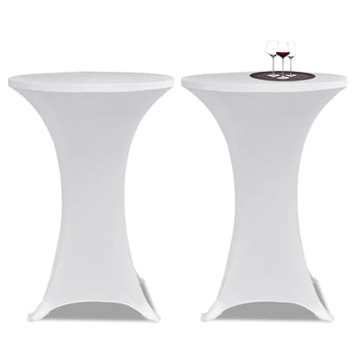 vidaXL - Statafelhoes - 4 - st - stretch - Ø60 - cm - wit