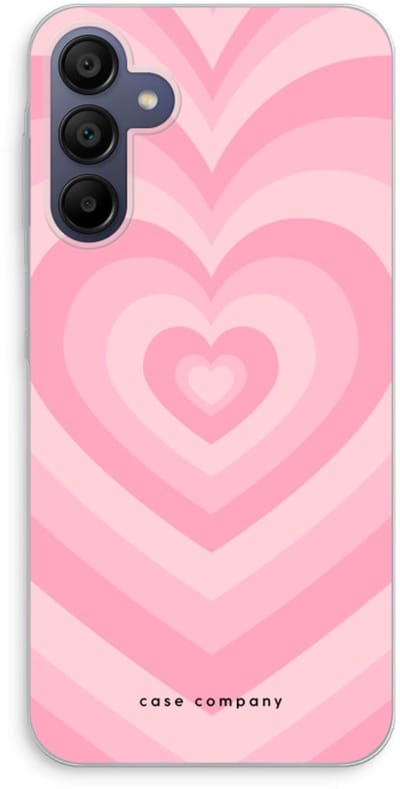 Case Company® - Hoesje geschikt voor Samsung Galaxy A15 hoesje - Hart Roos - Soft Cover Telefoonhoesje - Bescherming aan alle Kanten en Schermrand