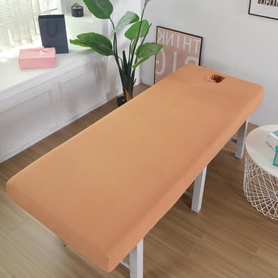 Massagebedhoes Waterdicht - Spahoezen Laken - Beschermen Massagetafel - Met Gezichtsgat Elastisch - 190 x 80 cm - Kaki