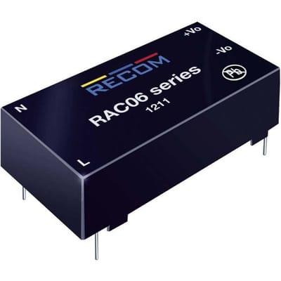 RECOM 20000801 AC/DC-printnetvoeding 12 V/DC 0.5 A 6 W