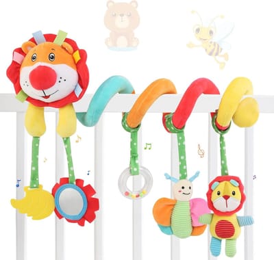 Educatief Speelgoed Voor Kinderwagen - Spiraal Hanger Met Rammelaars Voor Baby's