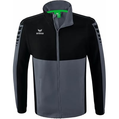Erima Six Wings Jack Met Afneembare Mouwen Heren - Zwart / Slate Grey | Maat: XL