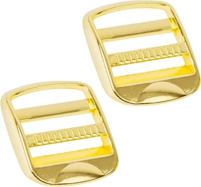 Metalen Gespen - Laddergesp Vervanging - Reparatie Tassen - Geribde Middenstang - 25 mm Breed - Licht Goud