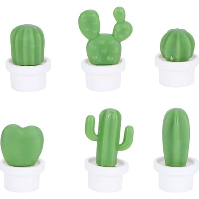 6 STUKS Schattige Vetplant Magnetische Koelkastmagneten Koelkaststickers Huisdecoratie green