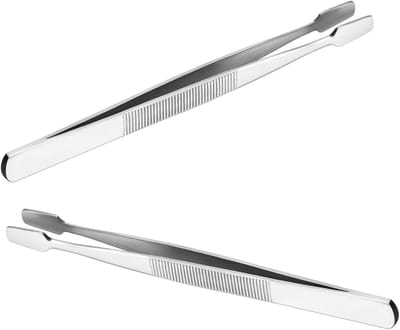 Pincet Set - Precisie Tangen - Hobby Werk - Anti-statisch Staal - 2 Stuks - Zilverkleurig