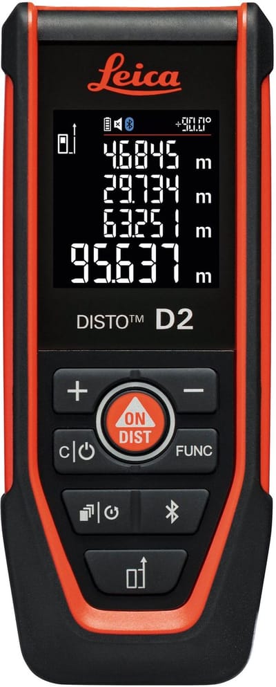 Leica DISTO D2 Laser Afstandsmeter 150m, 1.5mm, bluetooth en NFC (Model 2026)