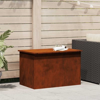 vidaXL - Tuinkussens - opbergdoos - Gegalvaniseerd - staal - 80 - x - 50,5 - x - 50 - cm