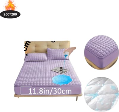 Nivard Waterdicht Hoeslaken - Beddengoed - Fitted Sheet - Bed - Paars 200x200