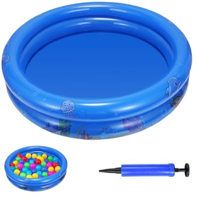 Opblaasbaar kinderzwembad 90 cm - Perfect voor buiten en tuin
