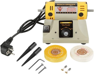 220V 350W Multifunctionele Polijstmachine voor Steen, Sieraden en Metaal - Anti-Vibratie met Rubberen Voeten