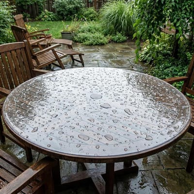 Ronde tafelbeschermer - Transparante hoes - Tafel beschermen - Hittebestendig tot 80°C - 90 cm rond - Transparant