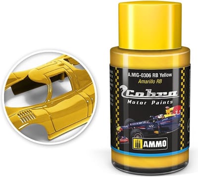 AMMO by Mig Jimenez Hobbyverf Acrylverf - MIG 0306 Cobra Motor Paints - RB Yellow - Matt - Acryl - 30ml Verf potje - 30 ml