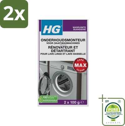 HG Onderhoudsmonteur Voor (Vaat)Wasmachines 200 ml - Voordeelverpakking - 2 stuks - Wasmachine onderhoud - Vaatwasser onderhoud