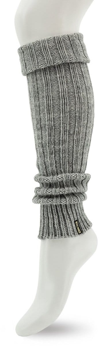 Bonnie Doon Beenwarmers Grijs Unisex Onze Size - Dames en Heren - Sleever - Legwarmer - Grof Gebreid - Wol - 1 paar - Warm - Comfortabel - Licht Grijs mele -Light Grey h.- Mode Accessoire - BE021766.107