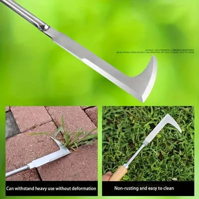 Robuuste handschep van koolstofstaal met ergonomische handgreep - Handmatig wiedgereedschap voor scheuren en tuinen op de weg