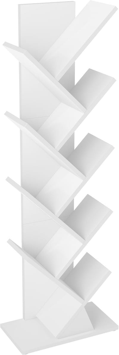 VASAGLE - Boekenkast - Boekenrek in Boomvorm - 20 x 38 x 115,2 cm - Vrijstaand - Voor Woonkamer of Kantoor