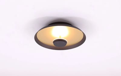Plafondlamp zwart goud - diameter 26cm