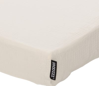 Snoozzz Hoeslaken Wieg - 40x80cm - 100% Hydrofiel Katoen - Champagne