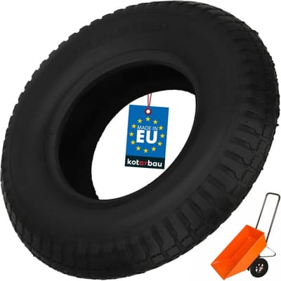 Vervangingsband voor kruiwagen of handkar - 6-laags, stevig en duurzaam, rubber