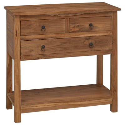 vidaXL - Dressoir - Naturel - 79 - x - 35 - x - 80 - cm - Massief - Teakhout