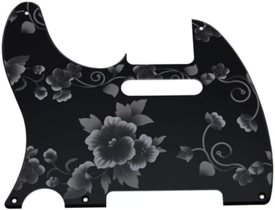 Vintage Telecaster 5 Hole 3D Geprinte Plastic Pickguard voor USA/Mexicaanse Telecaster met Bloemenpatroon en Scratch Plate