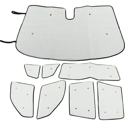 8 Pièces Pare-soleil pour Pare-brise de Voiture Visière Solaire pour Fenêtre d'Auto Housse de Protection Thermique avec Ventouses pour X3 E83 2006‑2010 white