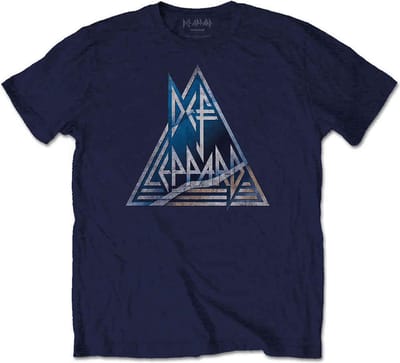 Def Leppard - Triangle Logo Heren T-shirt - S - Blauw