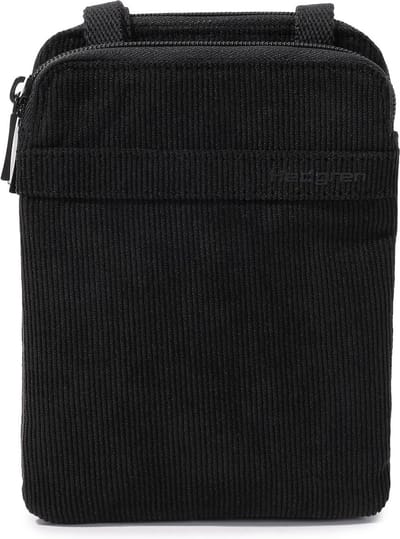 Hedgren Schoudertas Telefoontasje Follis Rupee RFID Passport Holder Corduroy Black Zwart