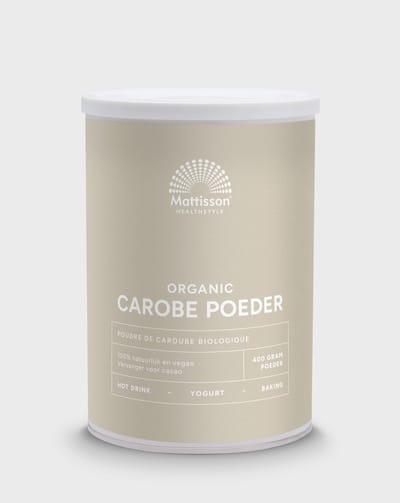 Mattisson - Biologisch Carobe Poeder - Peulvruchten Carobe Boom - Natuurlijke Zoetmaker - Vegan - 400 Gram