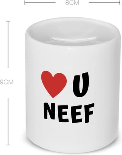 Akyol - love u neef Spaarpot - Neef - de liefste neef - verjaardag - cadeautje voor neef - neef artikelen - kado - geschenk - 350 ML inhoud
