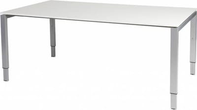 Vergadertafel Domino - 180x100 grijs - alu frame