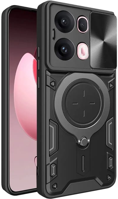 Hoesje geschikt voor Oppo Reno13 Pro - Techsuit CamGuard Pro Back Cover - Zwart