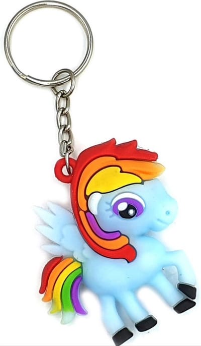 *** Rainbow Kinder Sleutelhanger Eenhoorn - Unicorn - Siliconen Regenboog - Uitdeelcadeau - Feestje Meisjes/Jongens van Heble® ***