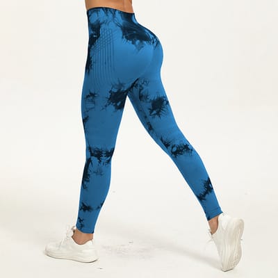 Anti-cellulitis-leggings - sportlegging voor dames - lange compressielegging billen push-up hoge taille ondoorzichtig - yoga pilates sportbroek - 1 stuk-Sportbroek -Nieuwe kleur gekleurd blauw-S
