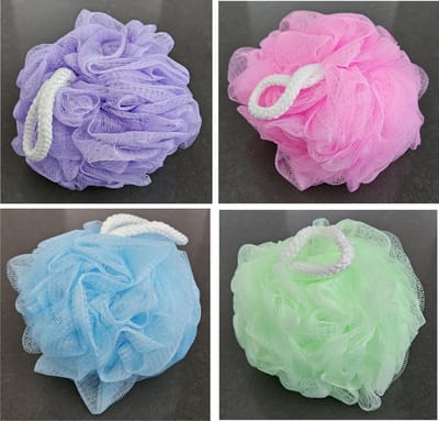 SUNMOOL - Douche spons - Bad spons - Massage spons - Scrubbing spons - Douchespons - Set van 4 Stuks