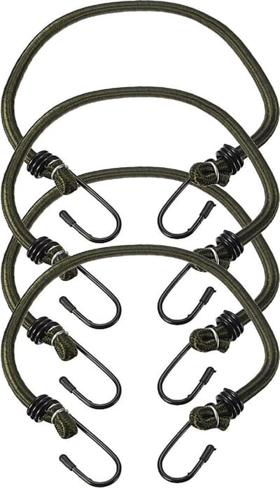 4-pack Zware Bungee Koorden Elastisch Militaire Kwaliteit Olijfgroen