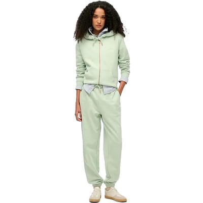Superdry Essential Logo Hoodie met Rits Groen Grootte: 38