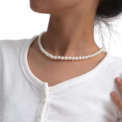 Klassieke witte parelketting - Elegant - Hals - 40 CM - Sieraad - Collier