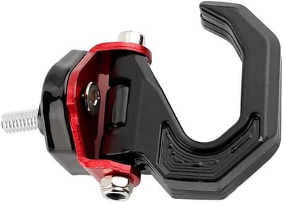 Cocoplus -Helmhaak - Motorfiets - Bagagetas - Aluminium - Universeel - Zwart Rood - Geschikt voor Motorfiets Helm - Haakhouder - Gemodificeerd Aluminium Zwart Rood.