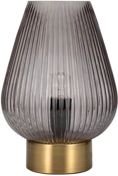 Pauleen LED-tafellamp Crystal Gloom E27 max. 40W Rookglas, Messing
