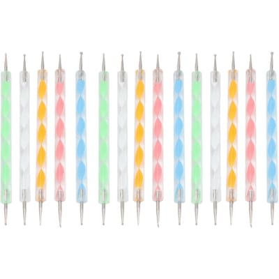 25 stuks Nail Art Dotting Pens Acryl Schroefstang Ronde Kop Nail Art Dubbelzijdige Dotting Pen white
