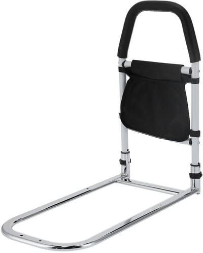 Bedsteun - Met Opbergtas - Steun - Handgreep - Bedsteun/Bedbeugel - Bedsteun Ouderen - Praktische Bedbeugel voor Ouderen om uit Bed te komen - Steun en Mobiliteitshulpmiddel voor Meer Onafhankelijkheid