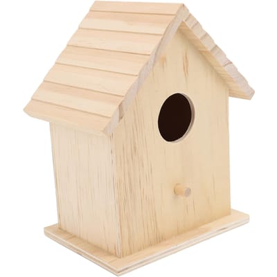 Nichoir à oiseaux en bois brut pouvant être peint, boîte de nidification pour oiseaux de compagnie, repos et détente